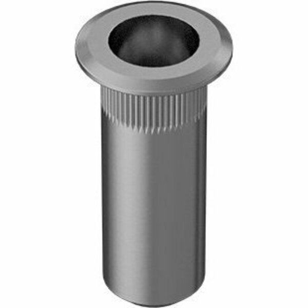 Bsc Preferred Zinc-Plated Heavy-Duty Rivet Nut Closed End 8-32 Interior Thread .080-.130 Material Thick, 25PK 98280A240